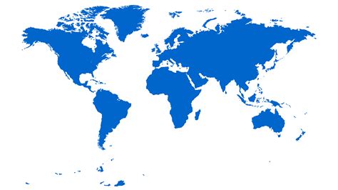 World map with borders blue vector CustomDesigned Graphics