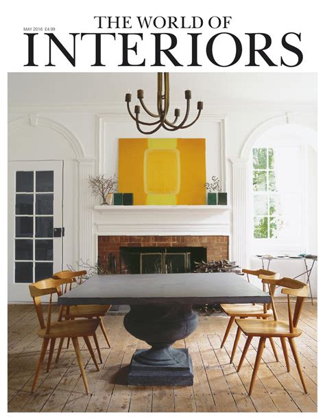 World of interiors. Since 1981, The World of Interiors has documented the rich diversity of ways in which we live, showcasing the stylish and the unexpected as well as applauding individuality. 
