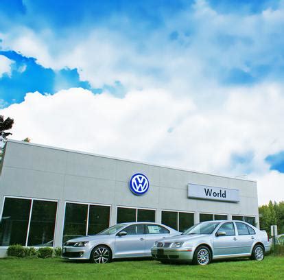All of Monmouth and Ocean Counties in New Jersey come to purchase their Volkswagen car, van, wagon or SUVs from us. At World Volkswagen we know you value service, selection and quality. ... World Volkswagen 4075 Route 33 Neptune, NJ 07753 (732) 922-1500 *Offer valid in U.S. only. APR offer good on new 2011 Jetta gas. 