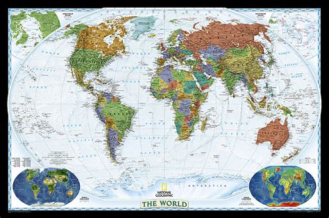 Download World Decorator Tubed By National Geographic Maps  Reference