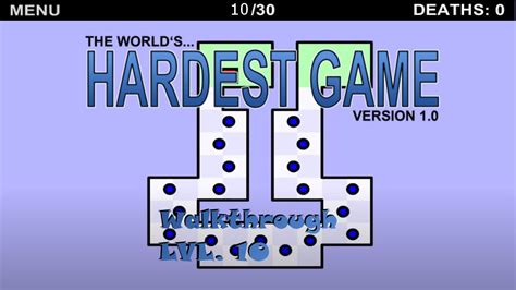 Worlds Hardest Game Level 10 Guide/Walkthrough YouTube