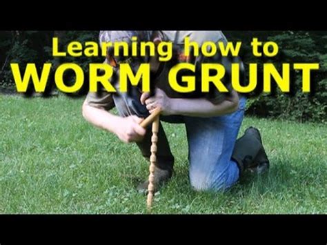 Worm grunting - charm earthworms out of the ground - YouTube