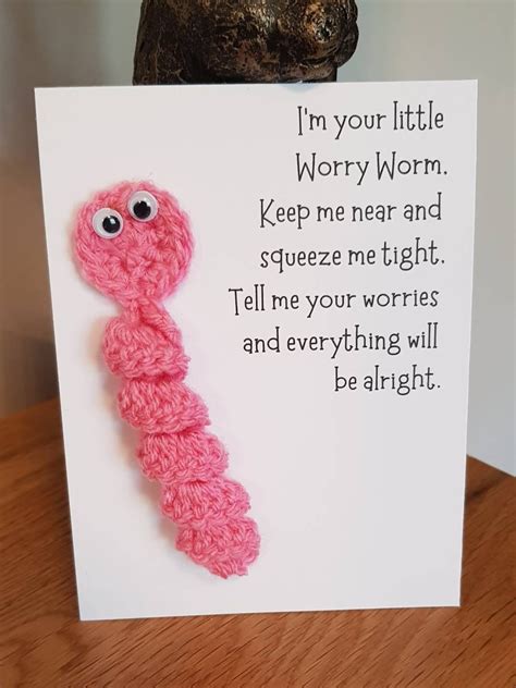 Worry Worm Free Crochet Pattern. August 4, 2022. Sometimes you just need someone to comfort you and reassure that everything will be okay! These worry worms can be the perfect companion for when you are feeling anxious . Simply give them a squeeze and feel all problems leave you! These worry worms are also great gifts for a loved one to remind .... 