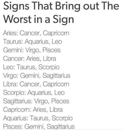 Worst zodiac sign. 