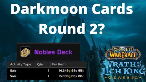 Wotlk classic nobles deck. Nobles Deck. 3.0 sec cast. Requires Reagent: Ace of Nobles (1) Two of Nobles (1) Three of Nobles (1) Four of Nobles (1) Five of Nobles (1) Six of Nobles (1) 