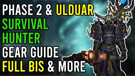 The items in the list below are considered to be best in slot for Survival Hunters in Phase 2 / Tier 8.The items in this list will drop from Ulduar 10/25-man …. 