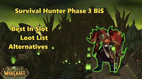 Phase 3 wotlk bis list Survival hunter. hunter
