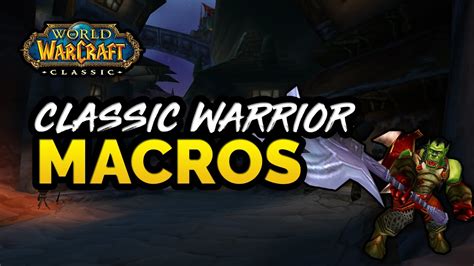 Wow classic macros warrior.  You can complement the information on this page with our Here...