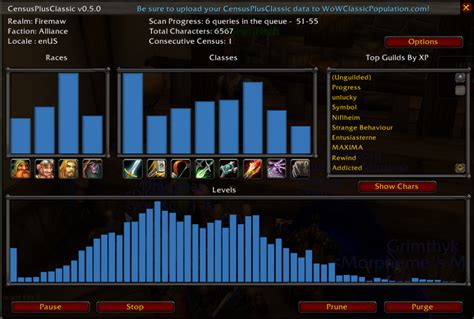183905. 81647 / 44.4 %. /. Server/realm population and census reports for World of Warcraft: Wrath of the Lich King Classic.. 