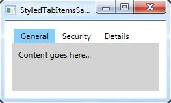 Wpf Tabcontrol Style Template