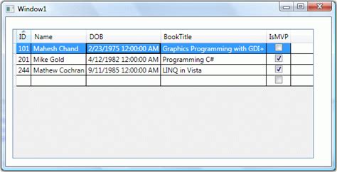 Wpf datagrid set itemssource programmatically.  May 16, 2016 · Change WPF Datagrid Row Color How...