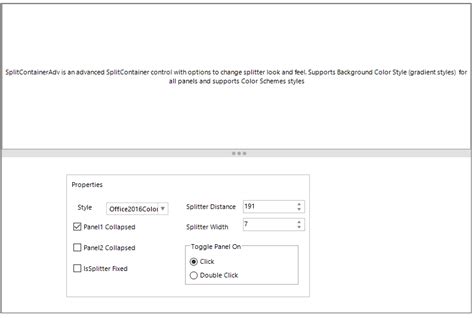 Wpf splitcontainer. Fill.  Identifies the Orientation dependency property.  **P...
