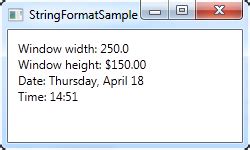 Wpf stringformat percent.  Example: 6 days ago · Windows Presentation Foundatio...