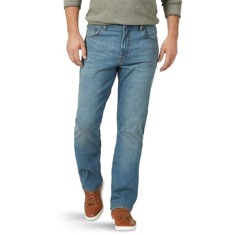 This versatile jean is constructed with durable materials built for long-lasting comfort and added range of movement. Made with a regular fit, this jean sits at the natural waist and features a regular seat and thigh. FEATURES. Comfort Stretch Denim. Durable flex denim for added stretch in movement. Regular Fit.. Wrangler jeans straight fit flex