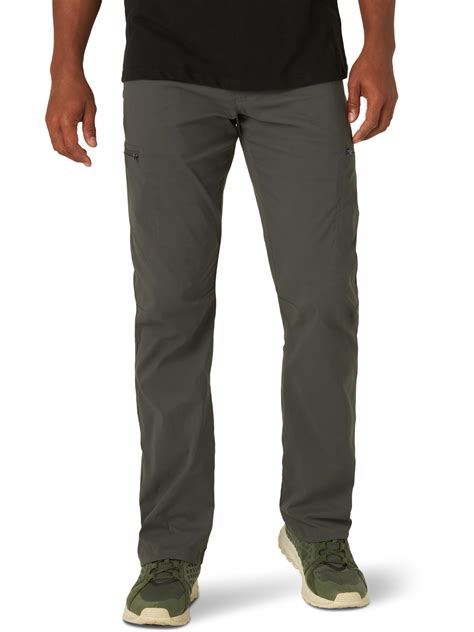 Wrangler men's outdoor stretch zip cargo pants. Product details. Wrangler Men's Outdoor Zip Cargo PantCreated from a moisture-wicking nylon construction blended with spandex for ease of movement, these pants are ready for the outdoors. These pants have a straight fit though the seat and thigh and sit at the natural waist. Featuring 7 pockets to store your essentials - including 2 zip cargo ... 