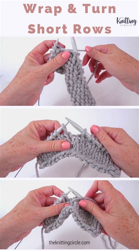 Wrap and Turn short row tutorial Knitting tutorial, Knitting help