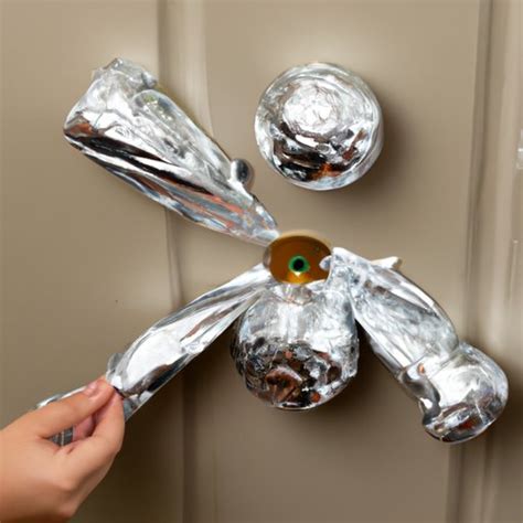Wrapping door knobs in foil. One of the primary benefits of using aluminum foil on door knobs is the protection it provides against germs. Door knobs are commonly touched by many people, making them a breeding ground for germs and bacteria. Wrapping the doorknob with aluminum foil creates a barrier that prevents germs from spreading. Additionally, aluminum foil can prevent ... 