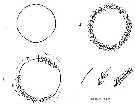 Wreath Drawing How To Draw A Wreath Step By Step