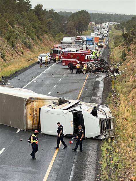 Wreck on i40.  Tuesday due to a hazardous material.  Wreck turns fatal af...