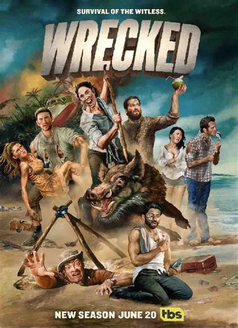 Wrecked comedy. Wrecked. Season 2. Wrecked is a single-camera comedy that centers on a diverse group of survivors adjusting to being stranded on an uninhabited island, a dangerous new world … 