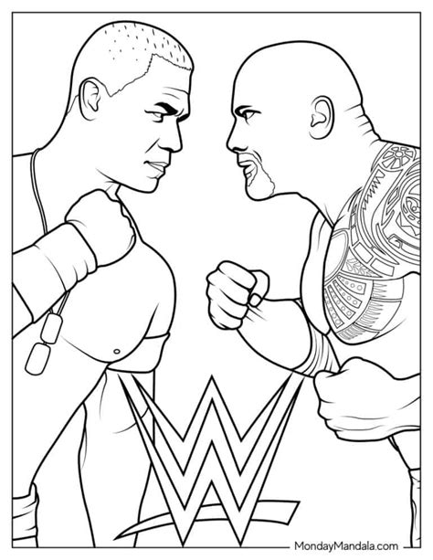 Wrestler Coloring Page