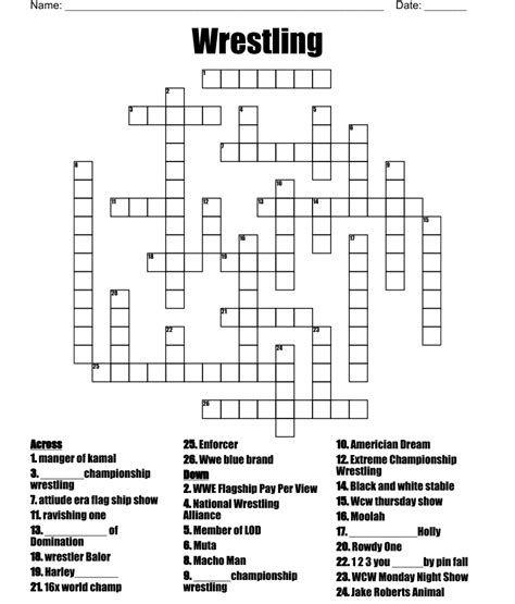 Wrestling hold crossword puzzle clue. Crossword puzzles have been a popular form of entertainment for decades, challenging individuals to unravel complex wordplay and test their knowledge. While some may view crossword... 