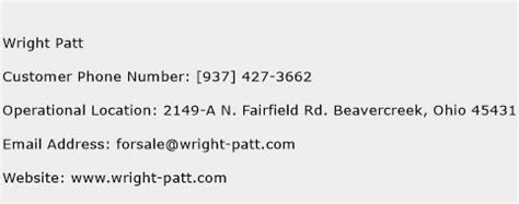 Wright patt phone number. ID Card Facility - Civilians & Dependents. 1 Review. Wright-Patterson AFB – 4185 Logistics Ave, Area A, Bldg 286, Wright-Patterson AFB, OH. WPAFB Pass & Tag Office Phone. 937-257-6506. 