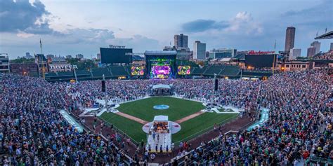 Wrigley field concerts 2024. 3 hours ago ... Chicago Summer Concerts 2024 ; Def Leppard and Journey with Steve Miller Band, Jul 15, 2024, Wrigley Field ; George Strait with Chris Stapleton ... 