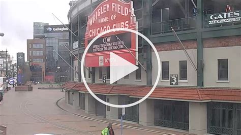 EarthCam Live - Wrigley Field Cam - Chicago, IL ... Follow. It's Opening Day! EarthCam and Sports World Chicago deliver fantastic live views of Wrigley Field. Watch as Chicago Cubs fans head towards the entrance for the start of the 2023 season. #openingday #baseball #MLB #Cubs #Brewers #americaspasttime #live.