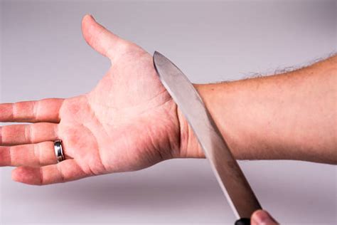 Wrist Slash Cutting Razor Blade Pictures, Images and Stock Photos