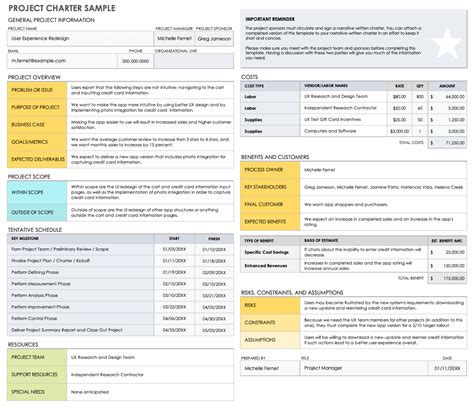 Write A Project Charter HowTo Guide, Examples & Template intended for