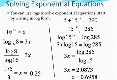 Write Log As Exponential Equation