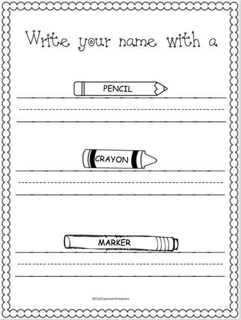 Write Your Name Worksheet Write and Draw