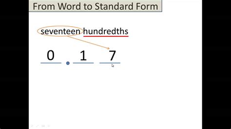 Write a decimal number in standard form