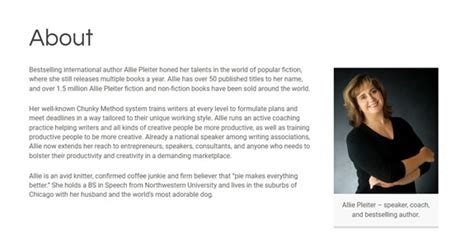 Write an author biography