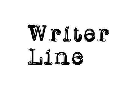 Writer Line Font