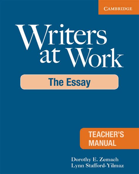 Writers at work the essay teachers manual. - Service manual for kubota d722 2.