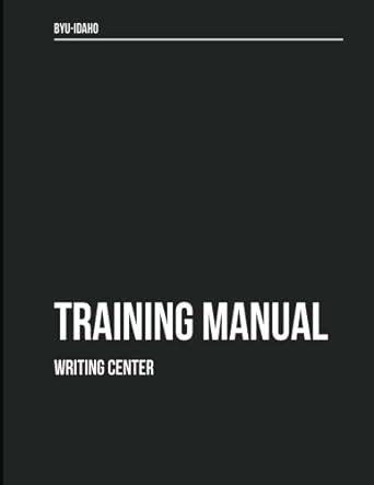 Writing Center Training Manual