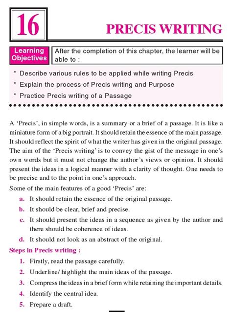 Writing Precis Exercises Solutions With