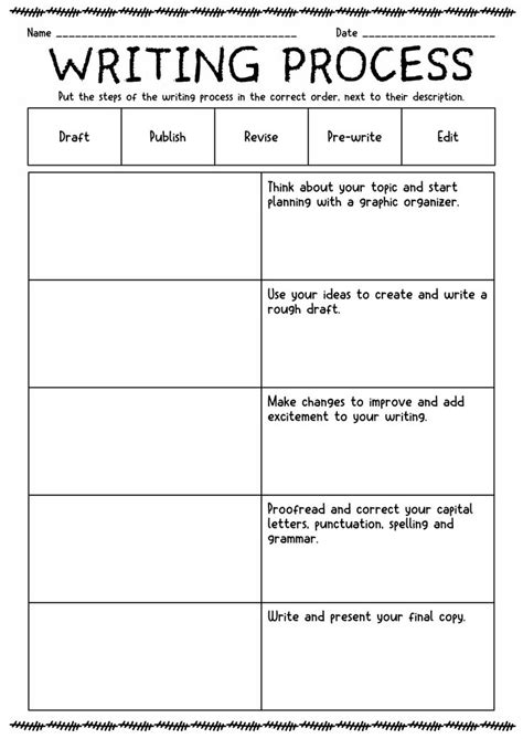 Writing Process Worksheets Have Fun Teaching