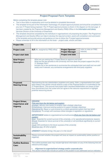 Writing Project Proposal Template in 2020 Project proposal template
