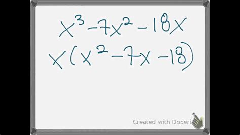 Writing a Polynomial in Factored Form YouTube