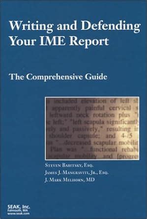 Writing and defending your ime report the comprehensive guide. - 93 olds cutlass supreme repair manual.