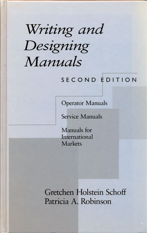 Writing and designing manuals second edition. - Iso 10013 guidelines for developing quality manuals.