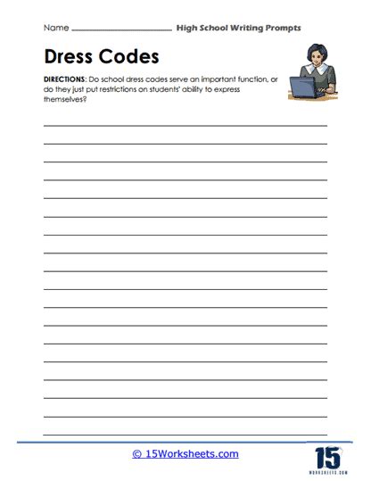 Writing prompt of biography of dress code
