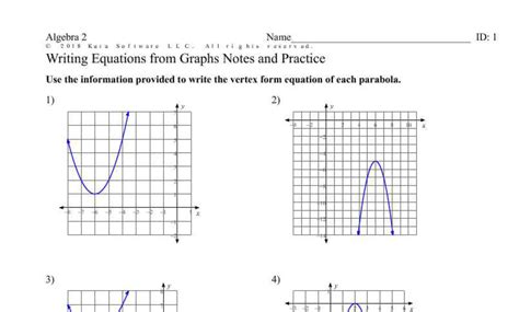 Writing quadratic equations from graphs worksheet kuta.  NAME:_ DATE:_ Worksheet ...