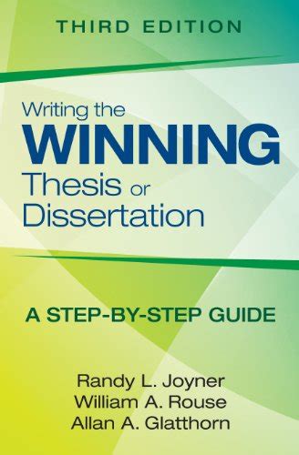 Writing the winning thesis or dissertation a step by step guide third edition. - Manuale di addestramento per iniettori diesel.