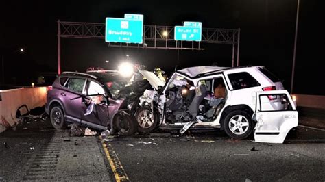 Wrong-way, head-on collision killed 2, injured 3 others in San Mateo County on Friday