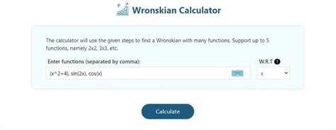 Wronskian 3x3 calculator.  Scientific calculator online, mobile friendly.  ...