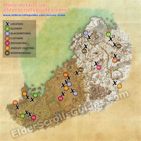 Auridon Survey Maps of Elder Scrolls Online is on the page. Auridon Survey Maps . Alchemy Survey Map. Exact map coordinates: 54.59×30.44. Blacksmithing Survey Map . Exact map coordinates: 63.59×69.50. Clothing Survey Map . ... Stormhaven Survey Maps ♦ The Rift Survey Maps ♦ Vvardenfell Survey Map ♦ Western Skyrim …. 